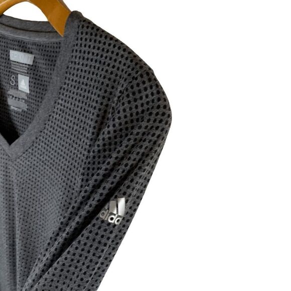 Adidas Women's size Small Aeroknit Cliamacool Gray Black Long sleeve shirt top - Picture 6 of 9